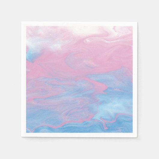 roze en blauwe marmer servet (Voorkant)