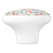 Roze en Blauwe Mason Jars Bloemen Keramische Pull Keramische Knop (Zijkant)