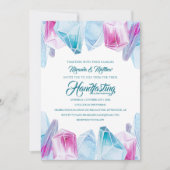 Roze en blauwe mysterie Pareltjes handfasting Kaart (Voorkant)