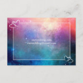 Roze en blauwe Nebula bruiloft - Details kaart (Achterkant)