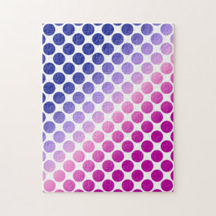 Roze en Blauwe Ombre Cirkelpatroon Legpuzzel