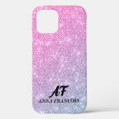 Roze en blauwe ombre getextureerd Case-Mate iPhone case (Achterkant)