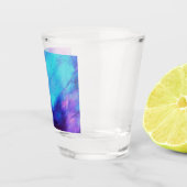 Roze en blauwe opaal - shot glas (Rechts)