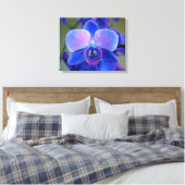 Roze en Blauwe Orchidee Canvas Afdruk (Insitu (Slaapkamer))