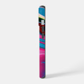 Roze en Blauwe Paint Telefoonhoes iPhone 15 Hoesje (Linkerkant)