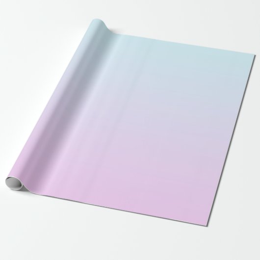 Roze en blauwe pastel gradiënt achtergrond cadeaupapier (Uitgerold)
