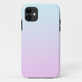 Roze en blauwe pastel gradiënt achtergrond iPhone 11 hoesje