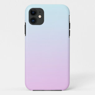 Roze en blauwe pastel gradiënt achtergrond iPhone 11 hoesje