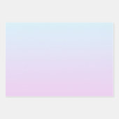 Roze en blauwe pastel gradiënt achtergrond inpakpapier vel (Voorkant)