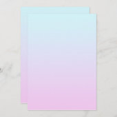 Roze en blauwe pastel gradiënt achtergrond kaart (Voorkant / Achterkant)