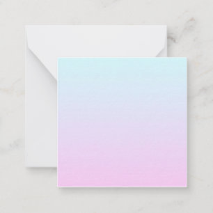 Roze en blauwe pastel gradiënt achtergrond notitiekaartje