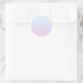 Roze en blauwe pastel gradiënt achtergrond ronde sticker (Tas)