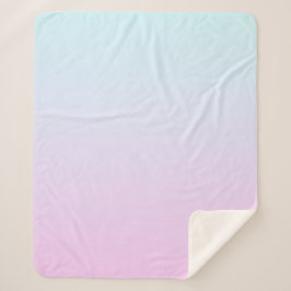 Roze en blauwe pastel gradiënt achtergrond sherpa deken
