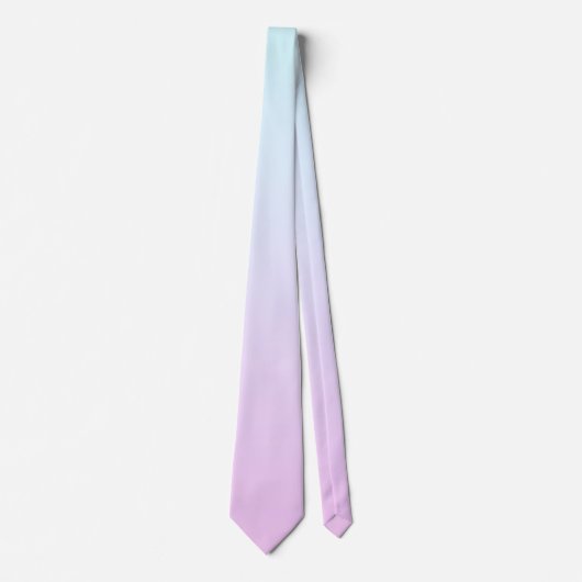 Roze en blauwe pastel gradiënt achtergrond stropdas (Voorkant)