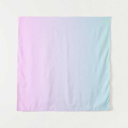 Roze en blauwe pastel gradiënt achtergrond wandkleed (Voorkant (horizontaal))