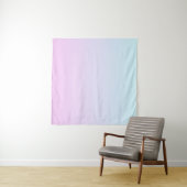 Roze en blauwe pastel gradiënt achtergrond wandkleed (In Situ (horizontaal))