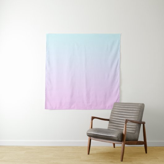 Roze en blauwe pastel gradiënt achtergrond wandkleed (In situ)