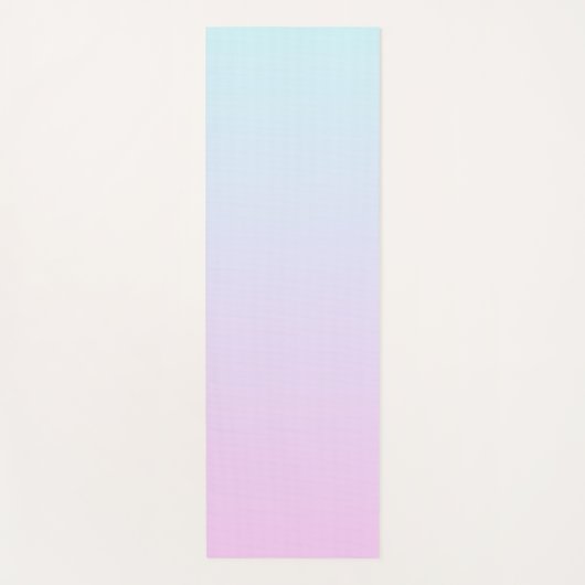 Roze en blauwe pastel gradiënt achtergrond yogamat (Voorkant)