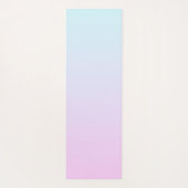 Roze en blauwe pastel gradiënt achtergrond yogamat (Achterkant)