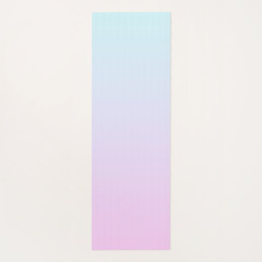 Roze en blauwe pastel gradiënt achtergrond yogamat (Achterkant)