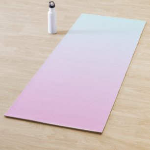 Roze en blauwe pastel gradiënt achtergrond yogamat