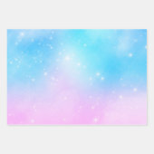 Roze en Blauwe Pastel Gradient Sky Inpakpapier Vel (Voorkant 3)