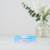 Roze en Blauwe Pastel Gradient Sky met Sterren Mini Visitekaartje (Staand voorkant)