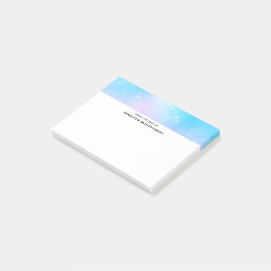 Roze en Blauwe Pastel Gradient Sky Post-it® Notes (Schuin)