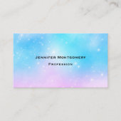 Roze en Blauwe Pastel Gradient Sky Visitekaartje (Voorkant)