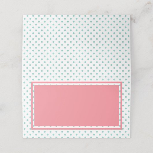Roze en Blauwe Polka Dot (Buitenkant ongevouwen)