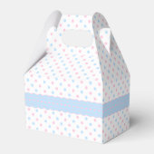Roze en Blauwe Polka Dots Gender onthullen Baby sh Bedankdoosjes (Achterkant)