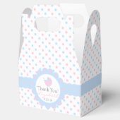 Roze en Blauwe Polka Dots Gender onthullen Baby sh Bedankdoosjes (Geopend)