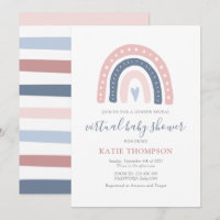 Roze en blauwe regenboog Baby shower onthullen