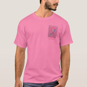 Roze en blauwe ribbon engel shirten voor bewustwor t-shirt