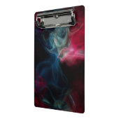 Roze en blauwe rook abstract mini klembord (Angled2)