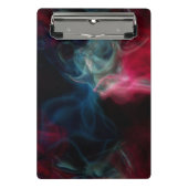 Roze en blauwe rook abstract mini klembord (Voorkant)