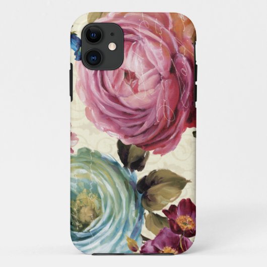 Roze en blauwe Roos Case-Mate iPhone Case (Achterkant)