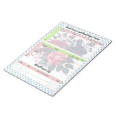 Roze en blauwe Rozen Bloedsuiker en bloeddruk Notitieblok (Schuin)