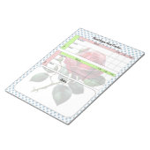 Roze en blauwe Rozen Bloedsuiker Log Notitieblok (Schuin)