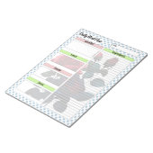 Roze en Blauwe Rozen Maaltijdplanner Notitieblok (Schuin)