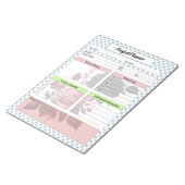 Roze en Blauwe Rozen Project Planner Notitieblok (Schuin)