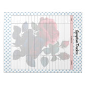 Roze en Blauwe Rozen Theme Symptom Tracker Notitieblok (Voorkant)