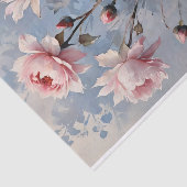 Roze en Blauwe Rozen Waterverf Decoupage Tissuepapier (Detail)