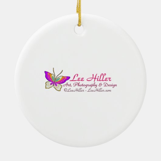 Roze en Blauwe Sapphires Diamanten Parels Mandala Keramisch Ornament (Achterkant)