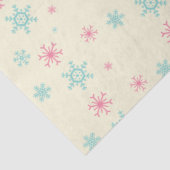 Roze en blauwe sneeuwschilderkunst Kerstwinters Tissuepapier (Detail)