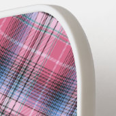 Roze en blauwe spellen pickleball paddle (Links Detail)