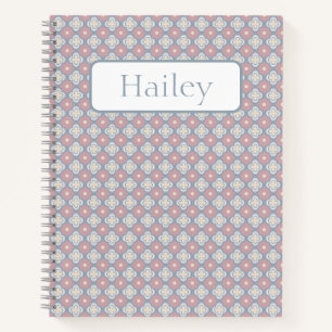 Roze en blauwe spiraalnotitieboek notitieboek