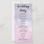 Roze en Blauwe Sterren Celestial Huwelijksprogramm (Achterkant)