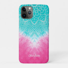 Roze en blauwe Tie kleurstof met Mandala Sway in s iPhone 11 Pro Hoesje