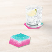 Roze en blauwe Tie kleurstof met Mandala Sway in s Kartonnen Onderzetters (Insitu)